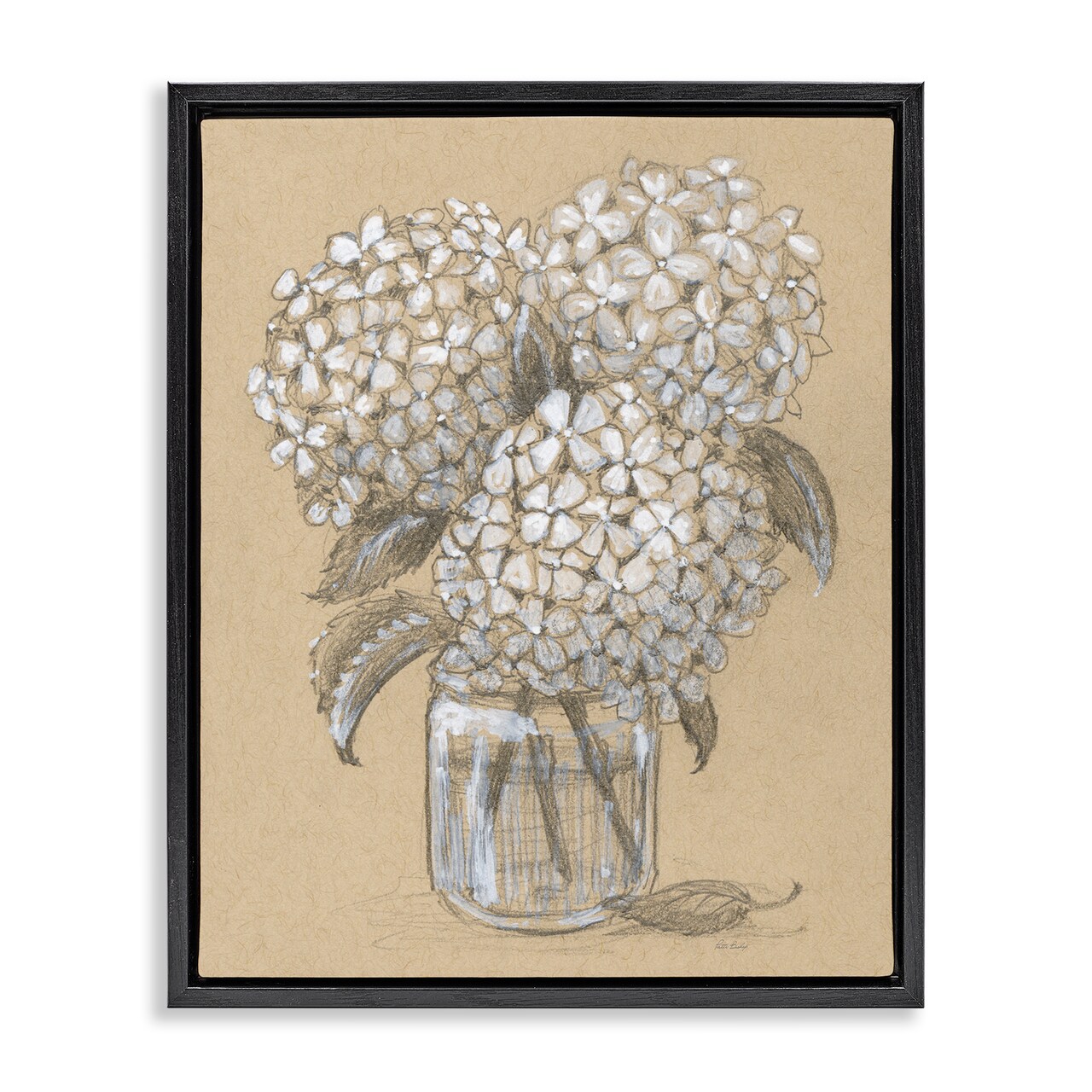Stupell Industries Hydrangea Jar Drawing Floating Frame, design by Patti Bishop